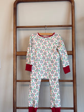 Load image into Gallery viewer, Christmas Holiday Hippo Organic Cotton 2-Piece Pajama Set - Red Cuffs (Copy)