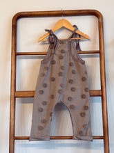 Load image into Gallery viewer, Handmade Mocha Embossed Flower Romper