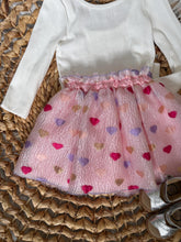 Load image into Gallery viewer, Whimsical Hearts Tulle Tutu Skirt for Girls - Pink