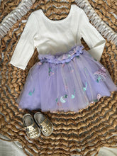 Load image into Gallery viewer, Boho Purple Mushroom Tutu Skirt Girls