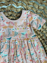 Load image into Gallery viewer, Mermaid Dreams Cotton Adeline Twirl Dress for Girls