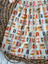Load image into Gallery viewer, Bohemian Sunbathers Cotton Knit Twirl Dress for Girls - Handmade, Playful & Twirly
