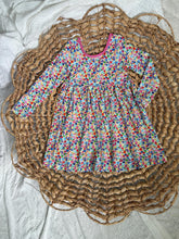 Load image into Gallery viewer, Watercolor Hearts Bamboo Adeline Twirl Dress for Girls