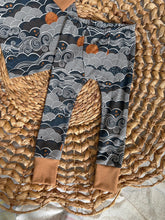 Load image into Gallery viewer, Full Moon Dreaming Organic Cotton Knit Pajama Set for Kids- Handmade