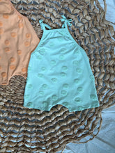 Load image into Gallery viewer, Tie-Top Jacquard Slub Organic Cotton Romper - Melon or Mint