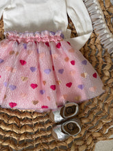 Load image into Gallery viewer, Whimsical Hearts Tulle Tutu Skirt for Girls - Pink