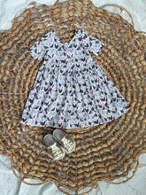 Load image into Gallery viewer, Hen House Bamboo Adeline Twirl Dress for Girls