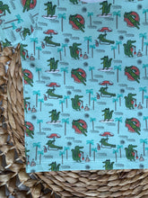 Load image into Gallery viewer, Lazy Alligator Print T-Shirt for Kids - Summertime Fun, Soft Cotton - Handmade