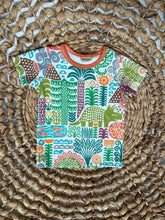 Load image into Gallery viewer, Prehistoric Dinosaur Ages Organic Cotton Unisex Shirt, Handmade Kids