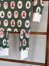 Load image into Gallery viewer, Christmas Organic Cotton Two-Piece Pajama Set - Santa Stripe 2025
