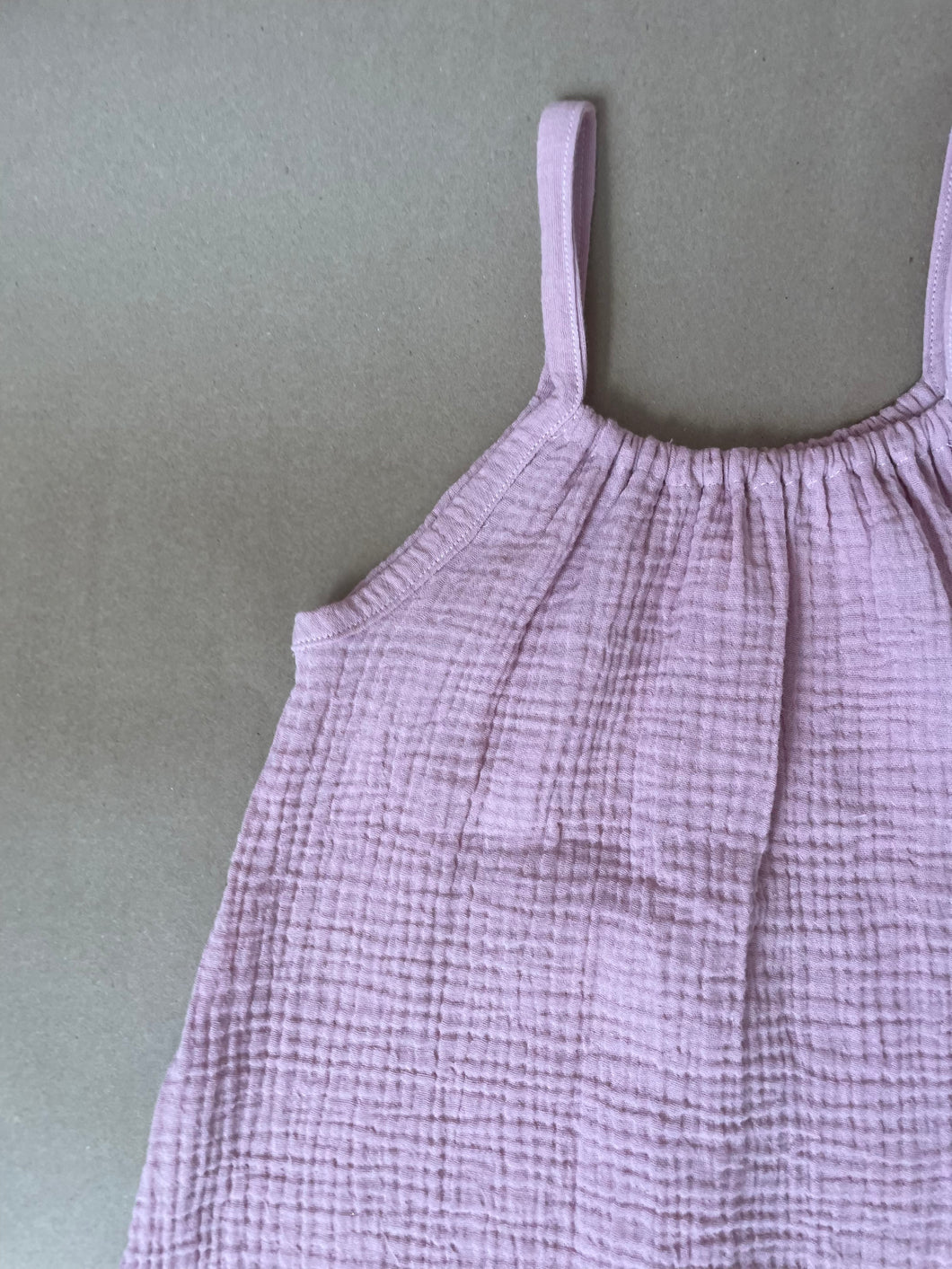 Mauve Muslin Josephine Romper