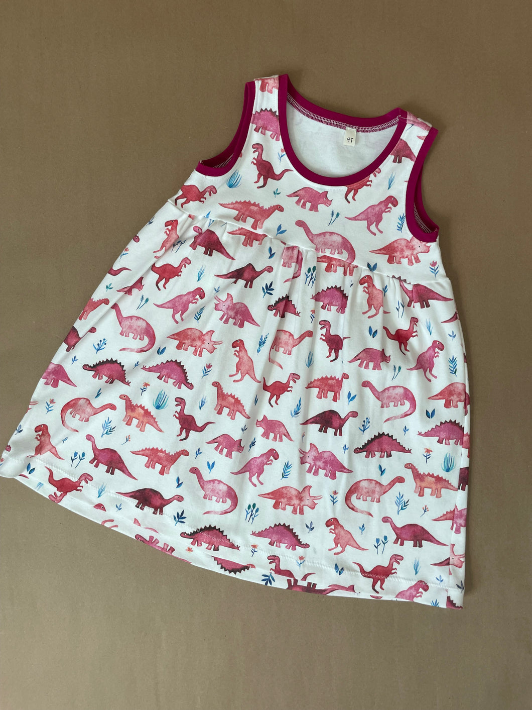 Dinosaur Sleveless Adeline Twirl Dress