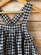 Load image into Gallery viewer, Black and White Plaid Check Pinafore Dress
