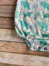 Load image into Gallery viewer, Happy Manatee Organic Cotton Ruffle Bubble Romper - Make to Order
