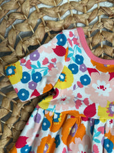 Load image into Gallery viewer, Retro Floral Cotton Knit Ballet Twirl Dress for Girls - Handmade and Playful
