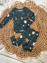 Load image into Gallery viewer, Solstice Solar Space and Constellations Organic Cotton Two-Piece Pajama Set for Kids
