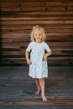 Load image into Gallery viewer, Boho Crystal Magic Organic Cotton Twirl Dress for Girls
