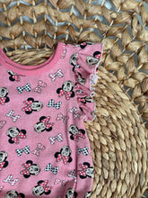 Load image into Gallery viewer, Minnie Mouse Pink Cotton Knit Flutter Bubble Romper for Baby 12-18 months
