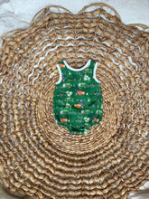 Load image into Gallery viewer, Sleeveless Baby Boy Bubble Romper with Recycle &amp; Garbage Truck Design - Handmade, Soft Cotton
