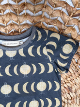 Load image into Gallery viewer, Handmade Kids Moon &amp; Cactus T-Shirt - Organic Cotton, Gray Gender-Neutral Tee
