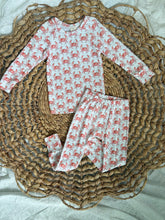 Load image into Gallery viewer, Crabby Two-Piece Cotton Knit Pajama Set for Kids- Handmade
