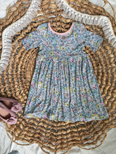 Load image into Gallery viewer, Periwinkle Wild Flower Bamboo Adeline Twirl Dress for Girls
