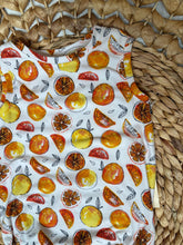 Load image into Gallery viewer, Florida Orange Sleeveless Baby Bubble Romper - Deadstock Fabric, Handmade

