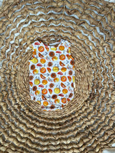 Load image into Gallery viewer, Florida Orange Sleeveless Baby Bubble Romper - Deadstock Fabric, Handmade
