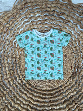 Load image into Gallery viewer, Lazy Alligator Print T-Shirt for Kids - Summertime Fun, Soft Cotton - Handmade
